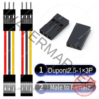 Dupont 2.54mm Male to Female 1×3Pin Cable