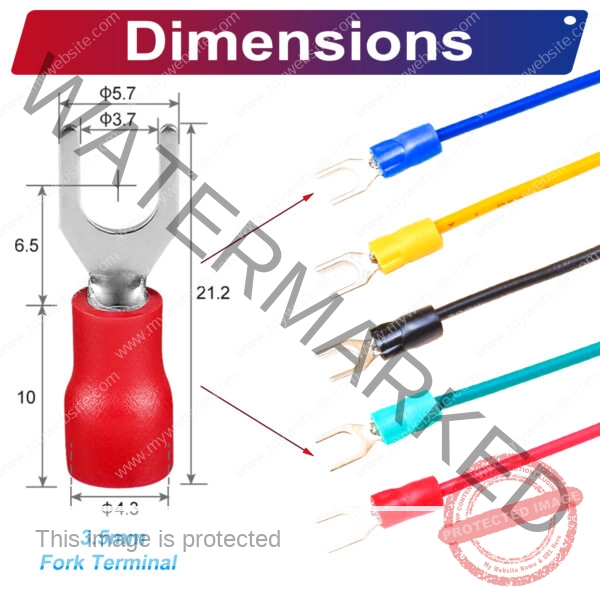 SV1.25 ring terminal, insulated 3.5mm Single-Headed cable Red connector, 18AWG terminal