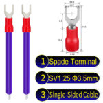 SV1.25 3.5mm Single-Headed ring terminal 18AWG insulated cable Purple connector