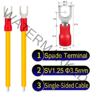 SV1.25 3.5mm Single-Headed ring terminal 18AWG insulated cable Yellow connector