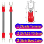 SV1.25 3.5mm both sided spade terminal 18AWG insulated cable Grey connector