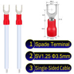 SV1.25 3.5mm Single-Headed ring terminal 18AWG insulated cable White connector