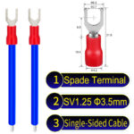 SV1.25 3.5mm Single-Headed ring terminal 18AWG insulated cable Blue connector