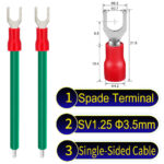 SV1.25 3.5mm Single-Headed ring terminal 18AWG insulated cable Green connector