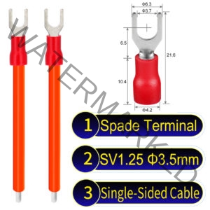 SV1.25 3.5mm Single-Headed ring terminal 18AWG insulated cable Orange connector