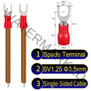 SV1.25 3.5mm Single-Headed ring terminal 18AWG insulated cable Brown connector