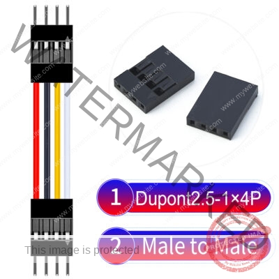 Dupont 2.54mm Male to Male 1×4Pin Cable