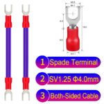 SV1.25 4mm both sided spade terminal 18AWG insulated cable Purple connector