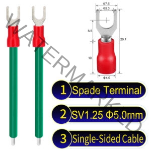 SV1.25 5mm Single-Headed ring terminal 18AWG insulated cable Green connector