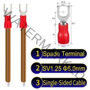 SV1.25 5mm Single-Headed ring terminal 18AWG insulated cable Brown connector