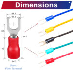 SV1.25 ring terminal, insulated 5mm Single-Headed cable Red connector, 18AWG terminal