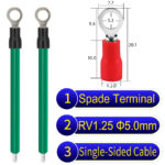 RV1.25 5mm Single-Headed ring terminal 18AWG insulated cable Green connector