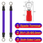 RV1.25 5mm both sided ring terminal 18AWG insulated cable Purple connector