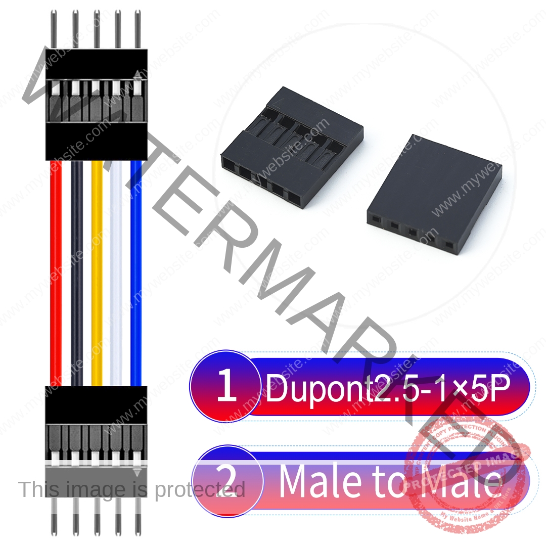 Dupont 2.54mm Male to Male 1×5Pin Cable