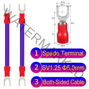 SV1.25 5mm both sided spade terminal 18AWG insulated cable Purple connector