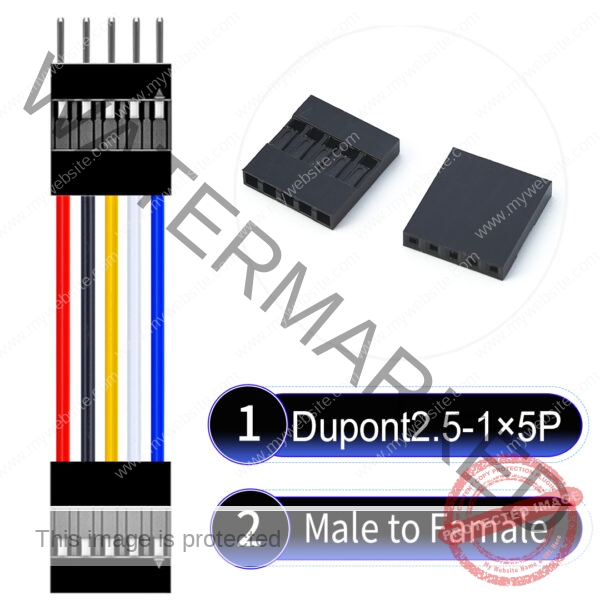 Dupont 2.54mm Male to Female 1×5Pin Cable