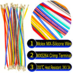 Molex KK 254 2.5mm 5264 pre-crimped terminal silicone cable