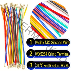 Molex KK 254 2.5mm 5264 pre-crimped terminal silicone cable