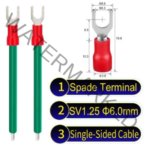 SV1.25 6mm Single-Headed ring terminal 18AWG insulated cable Green connector