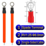 RV1.25 6mm Single-Headed ring terminal 18AWG insulated cable Orange connector