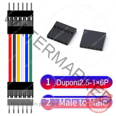 Dupont 2.54mm Male to Male 1×6Pin Cable