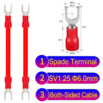 SV1.25 6mm both sided spade terminal 18AWG insulated cable Red connector