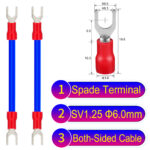 SV1.25 6mm both sided spade terminal 18AWG insulated cable Blue connector