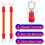 SV1.25 6mm both sided spade terminal 18AWG insulated cable Orange connector