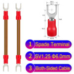 SV1.25 6mm both sided spade terminal 18AWG insulated cable Brown connector