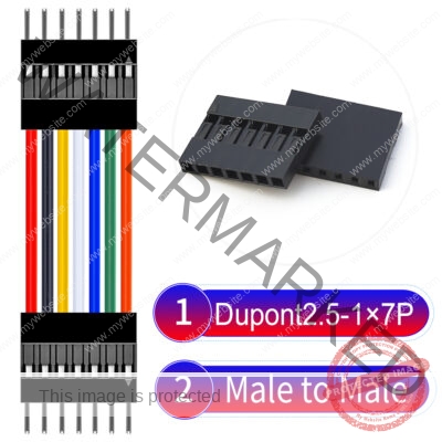 Dupont 2.54mm Male to Male 1×7Pin Cable