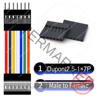 Dupont 2.54mm Male to Female 1×7Pin Cable