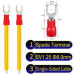 SV1.25 8mm Single-Headed ring terminal 18AWG insulated cable Yellow connector