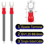 SV1.25 8mm Single-Headed ring terminal 18AWG insulated cable Grey connector