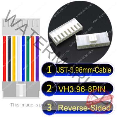 JST VH 8Pin Reverse-Side-Head Cable