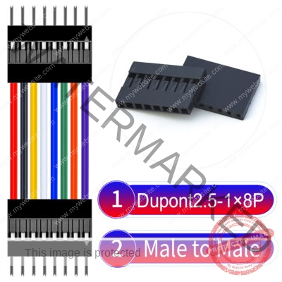 Dupont 2.54mm Male to Male 1×8Pin Cable