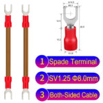 SV1.25 8mm both sided spade terminal 18AWG insulated cable Brown connector