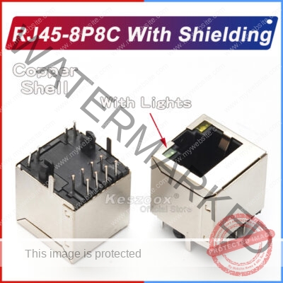 Shielded RJ45-8P8C Ethernet Connector for stable networks