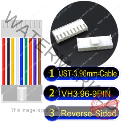 JST VH 9Pin Reverse-Side-Head Cable