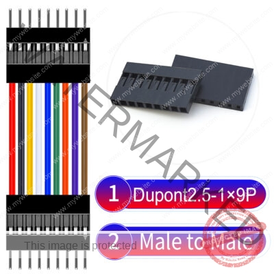 Dupont 2.54mm Male to Male 1×9Pin Cable