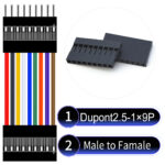 Dupont 2.54mm Male to Female 1×9Pin Cable