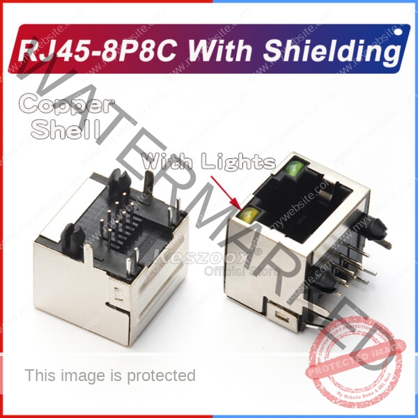 Shielded RJ45-8P8C Ethernet connector for stable, high-speed networks