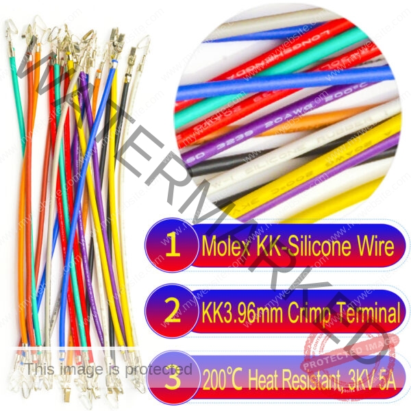 Molex KK 396 3.96mm pre-crimped terminal silicone cable