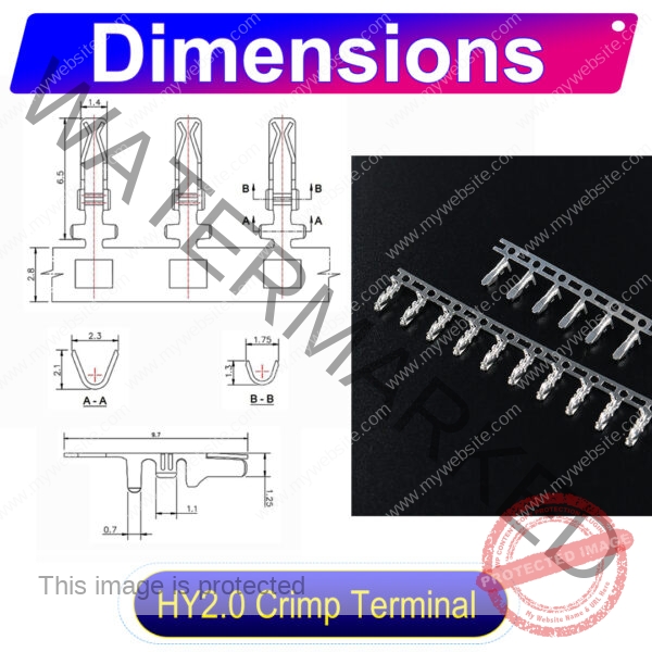 JST HY 2.0mm male Crimp Terminal