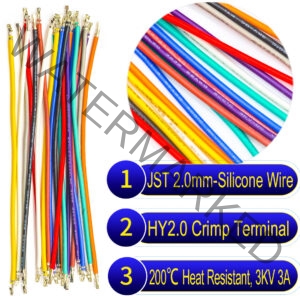 JST HY 2.0mm female pre-crimped terminal silicone cable