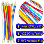 Molex Micro-Fit 3.0 3.0mm pre-crimped terminal silicone cable