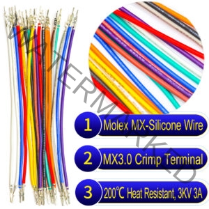 Molex Micro-Fit 3.0 3.0mm pre-crimped terminal silicone cable