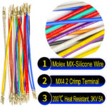 Molex Mini-Fit Jr 4.2mm pre-crimped terminal silicone cable