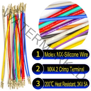 Molex Mini-Fit Jr 4.2mm pre-crimped terminal silicone cable