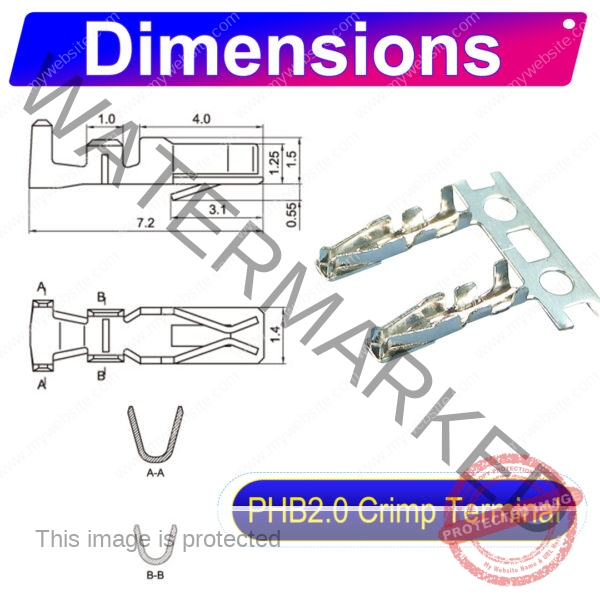 JST PHB 2.0mm male Crimp Terminal