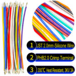 JST PHB locking 2.0mm pre-crimped terminal silicone cable